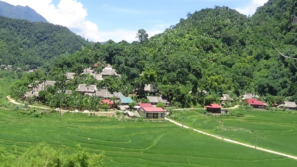 Phong cảnh từ Puluong RiceRoad Homestay nhìn ra xa
