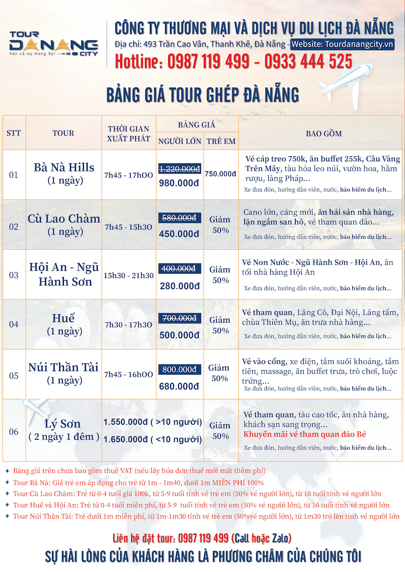 Tour Cù Lao Chàm 1 Ngày Chất Lượng Giá nhất Đà Nẵng, Hội An
