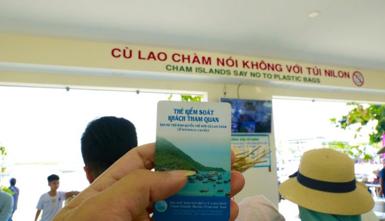 Thẻ kiểm soát khách ra đảo Cù Lao Chàm