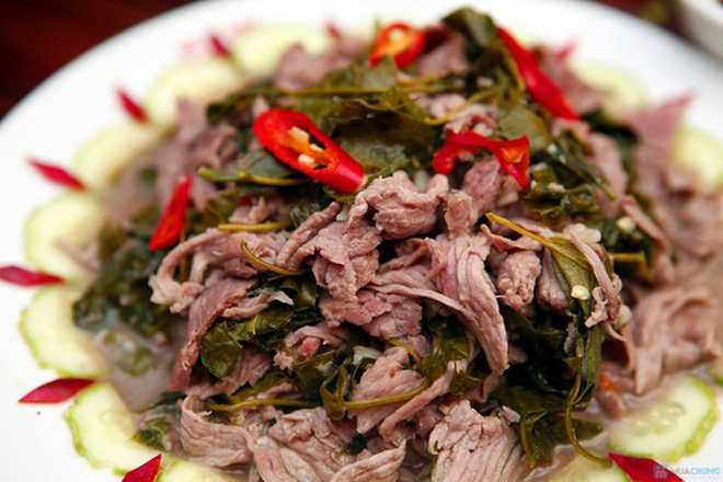 thịt trâu nấu lá nồm Hòa BÌnh 
